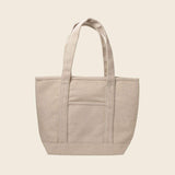 Personalised heavyweight canvas tote bag with long handles and front pocket