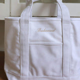 Personalised heavyweight canvas tote bag with Bridesmaid embroidery