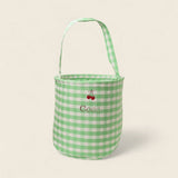 Personalised Storage Bucket - Cherries - Namesake Embroidery Studio