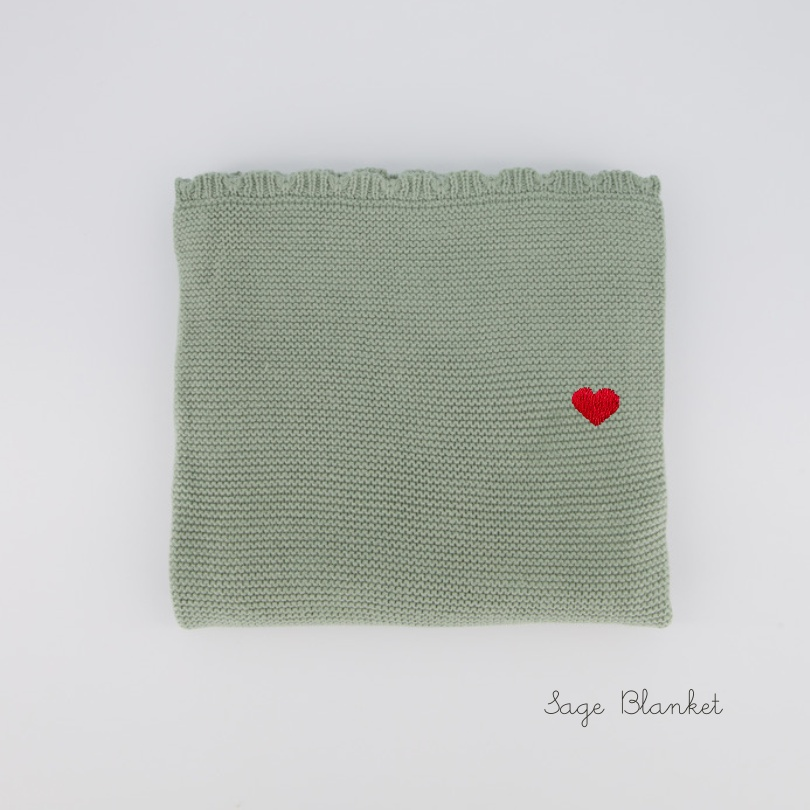 Love Heart Personalised Baby Blanket