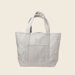 Personalised heavyweight canvas tote bag with front pocket and sturdy handles