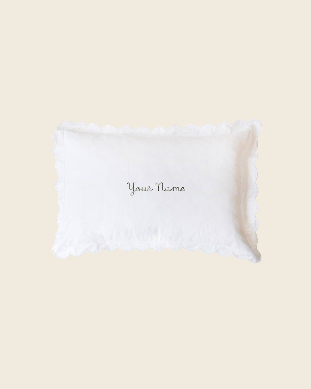 Personalised Scalloped Pillowcase