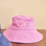 Multi-Colour Text Bucket Hat