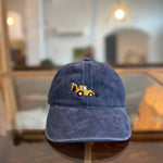 Personalised Hat with Hand-drawn Digger Embroidery Design