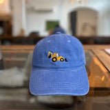 Personalised Hat with Hand-drawn Digger Embroidery Design