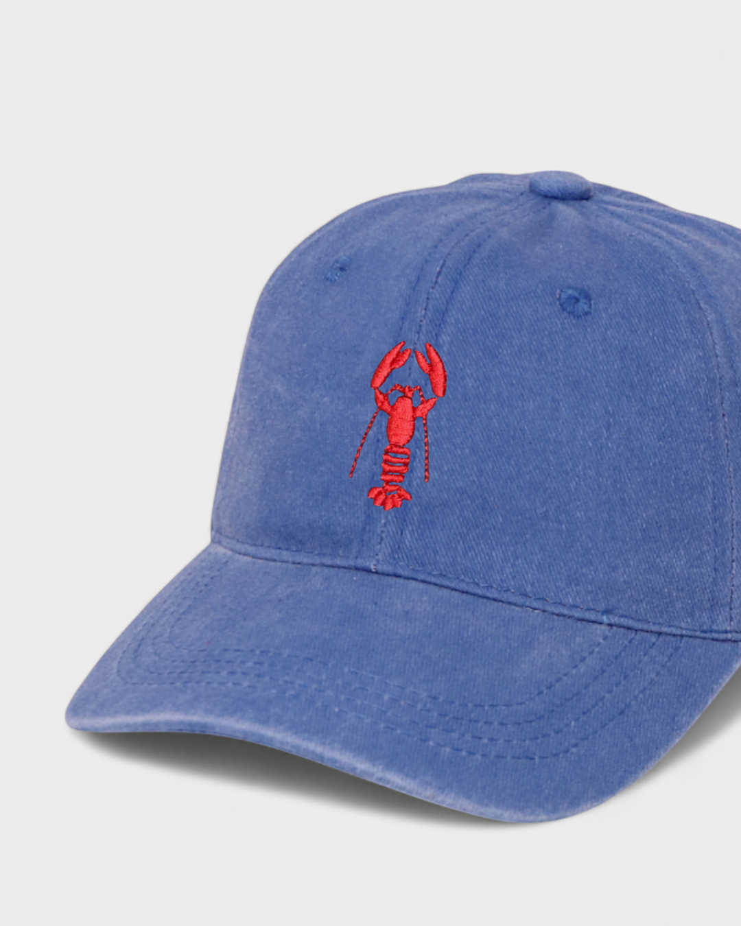Blue Lobster Personalised Hat with embroidery design.
