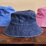 Multi-Colour Text Bucket Hat