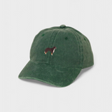 Chow Chow personalised green hat with embroidered design.