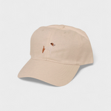 Jack Russell Personalised Hat with embroidered design on front, cotton baseball fit.