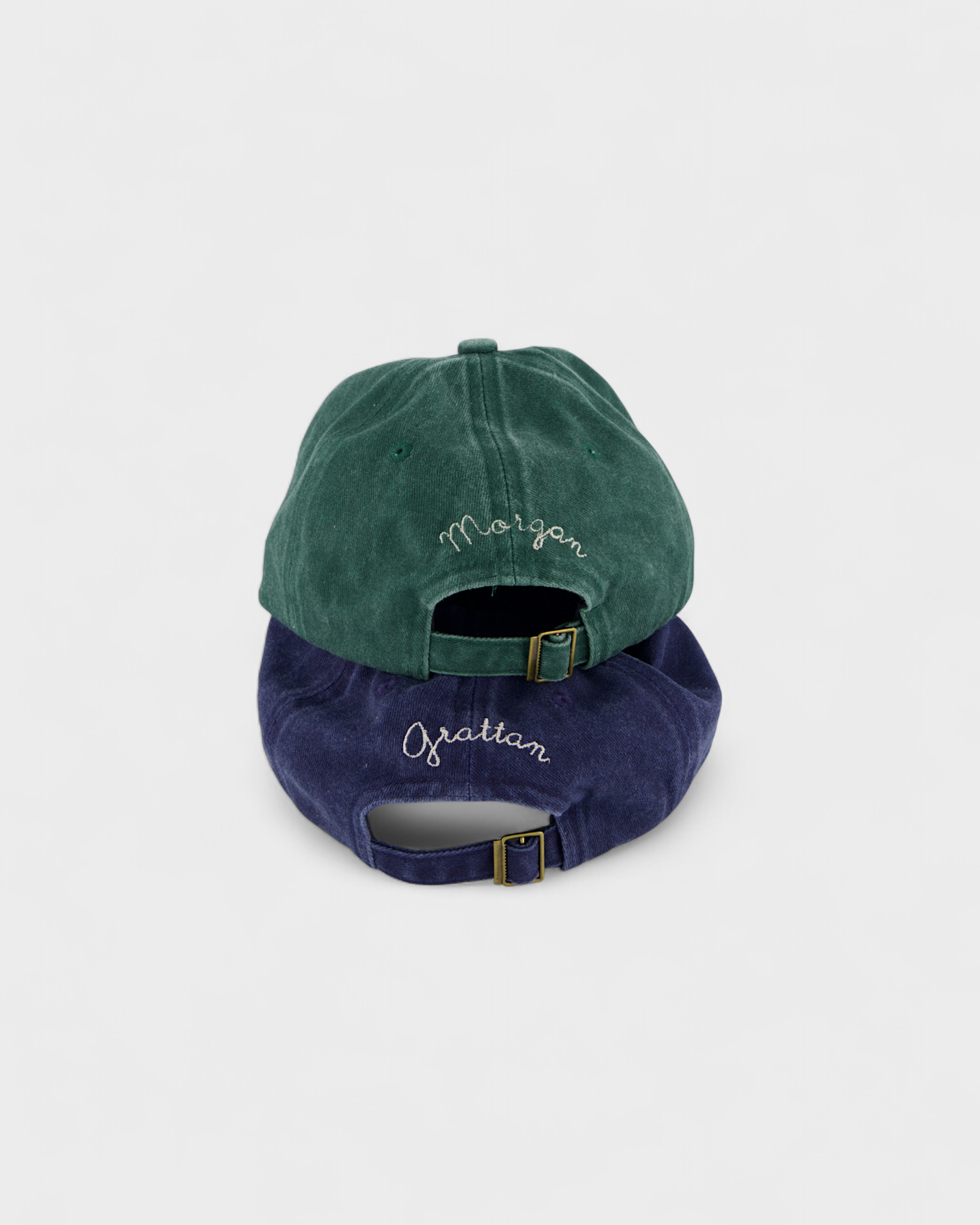 Dalmatian personalised hat with custom embroidery on the back, featuring washed cotton material in classic baseball fit.