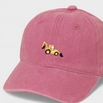 Digger embroidered personalised hat in washed cotton, classic baseball fit.
