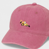 Digger embroidered personalised hat in washed cotton, classic baseball fit.