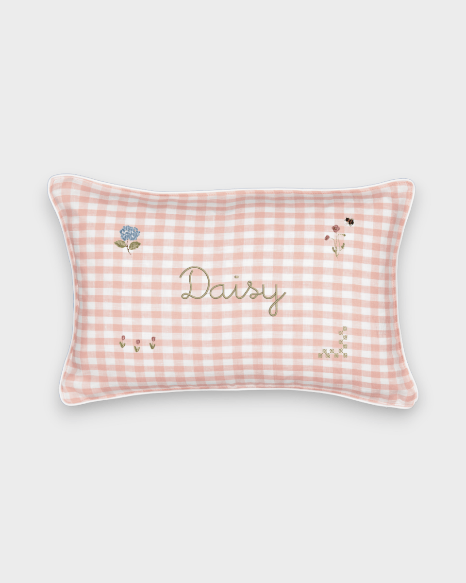 Botanical Linen Cushion - Namesake Embroidery Studio