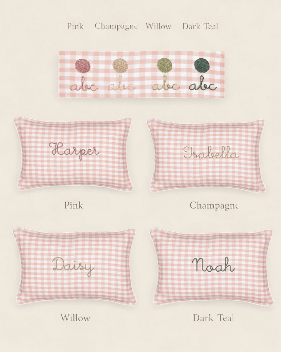 Botanical Linen Cushion - Namesake Embroidery Studio