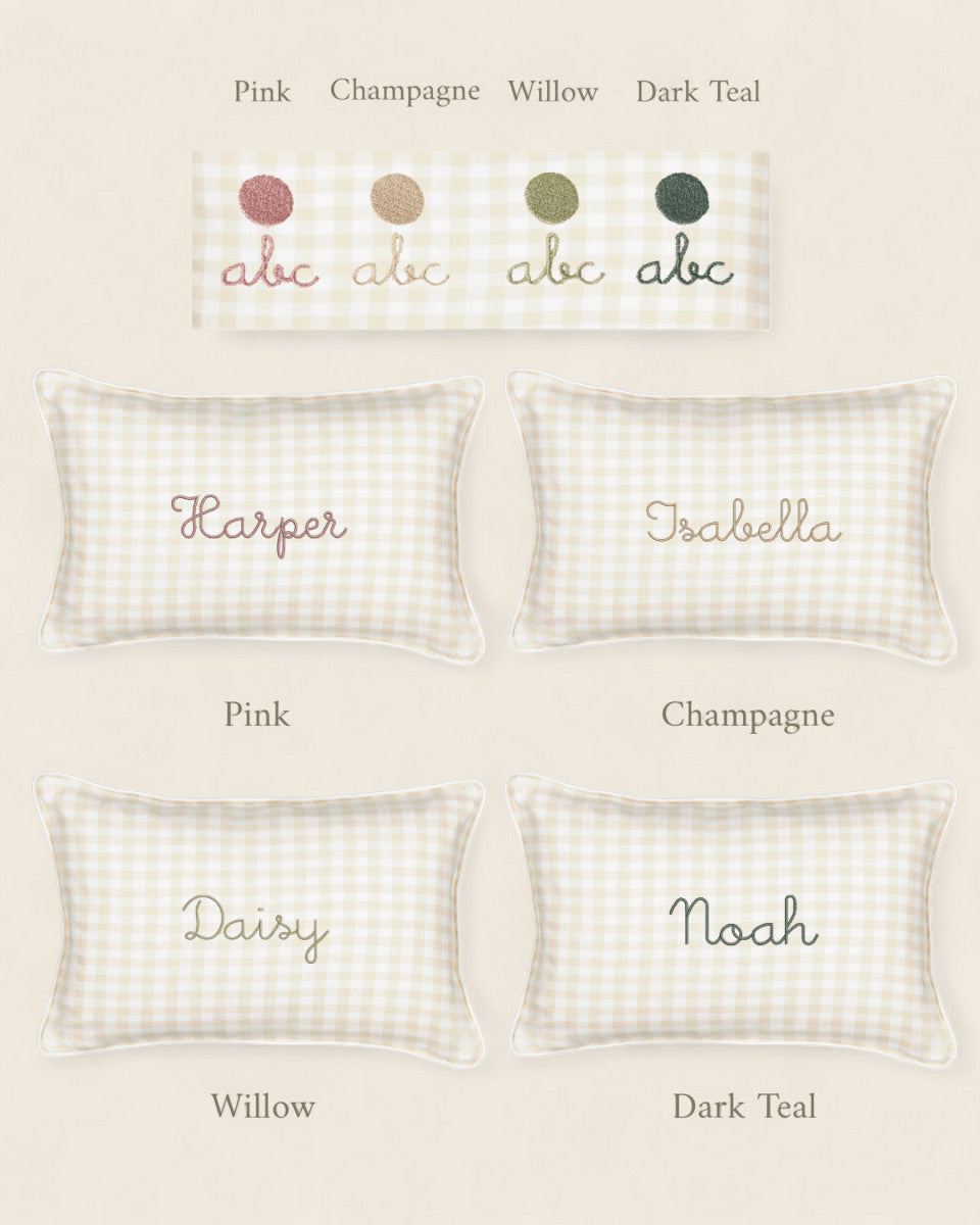 Botanical Linen Cushion - Namesake Embroidery Studio