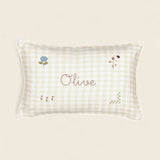 Botanical Linen Cushion - Namesake Embroidery Studio