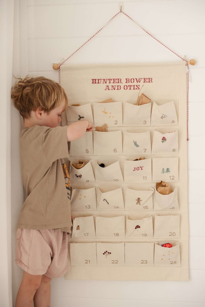 Embroidered Advent Calendar - Namesake Embroidery Studio