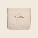 Merino Baby Blanket - Bow Design - Namesake Embroidery Studio