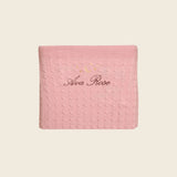 Merino Baby Blanket - Moon & Stars Design - Namesake Embroidery Studio