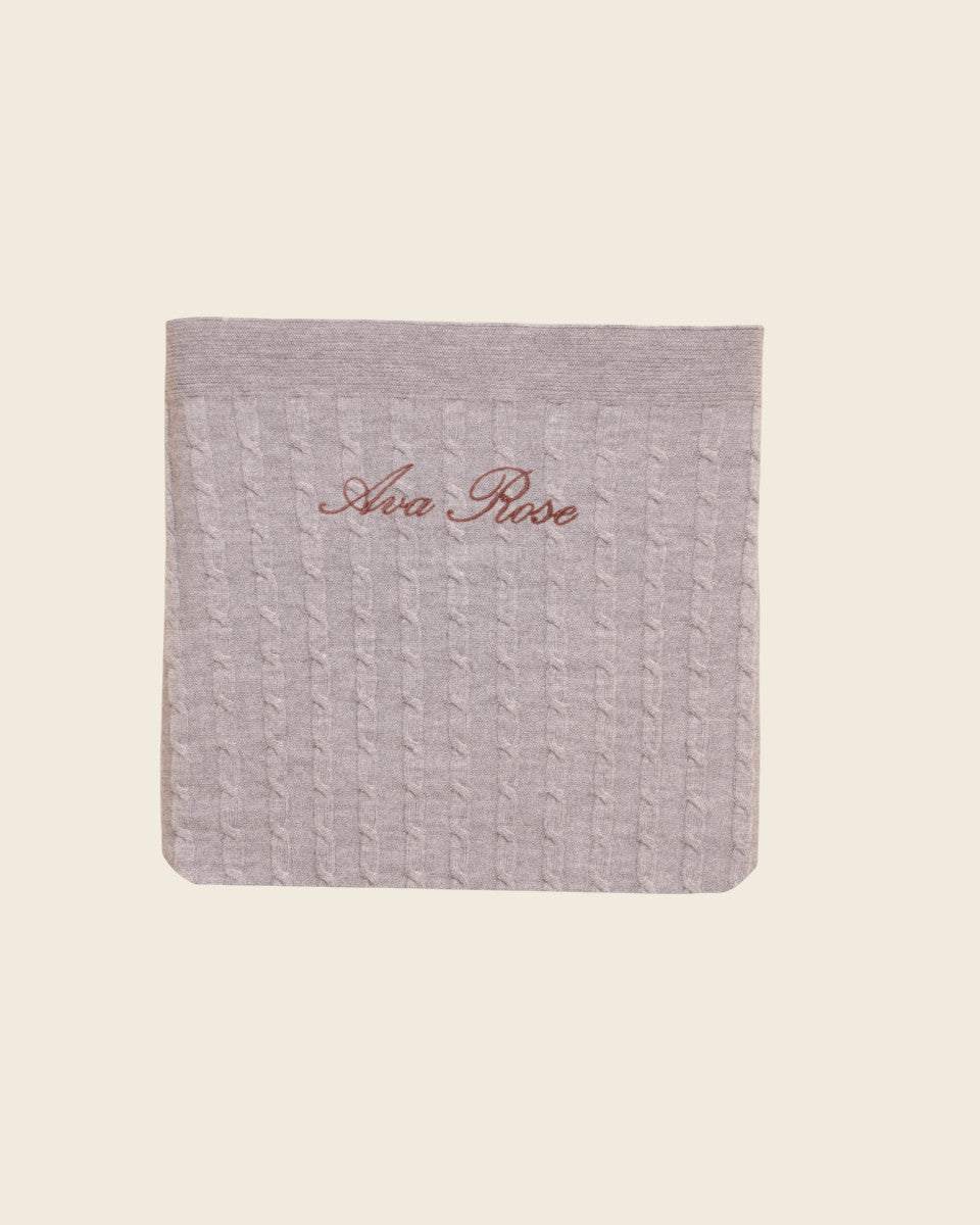 Merino Baby Blanket - Name Only - Namesake Embroidery Studio