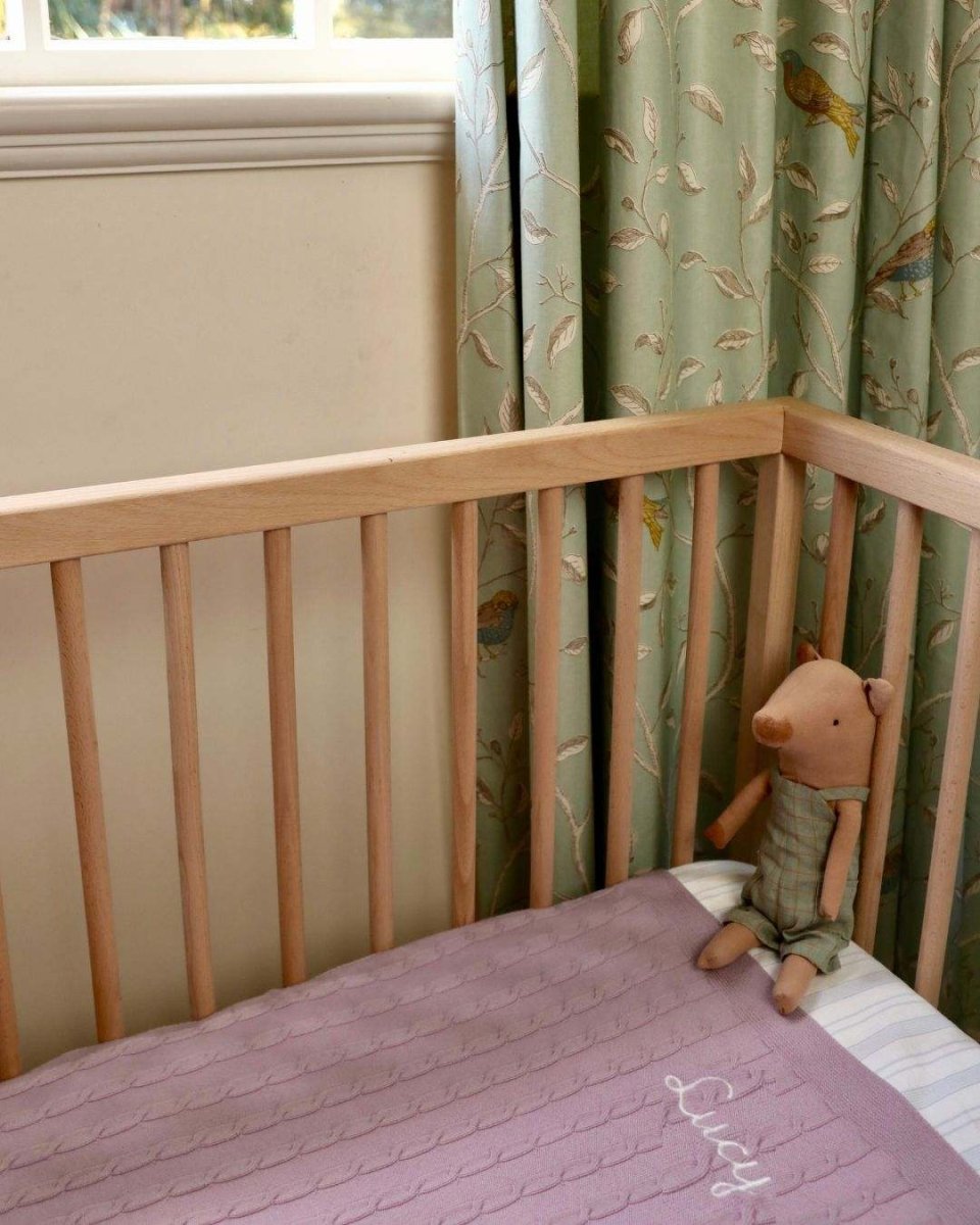 Merino Baby Blanket - Rosette Design - Namesake Embroidery Studio