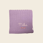 Merino Baby Blanket - Rosette Design - Namesake Embroidery Studio