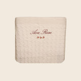 Merino Baby Blanket - Rosette Design - Namesake Embroidery Studio