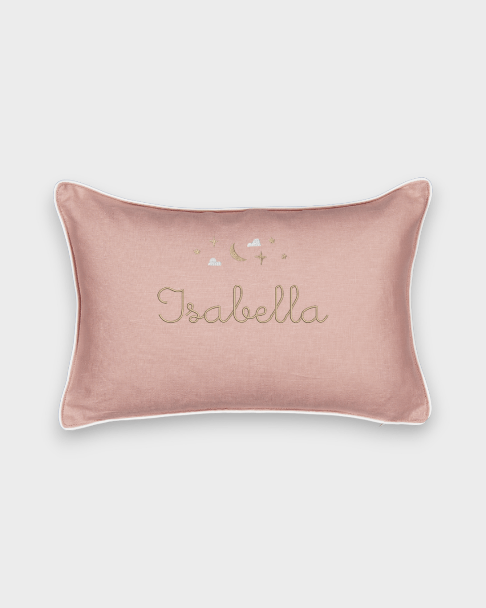 Moon and Stars Cushion - Namesake Embroidery Studio