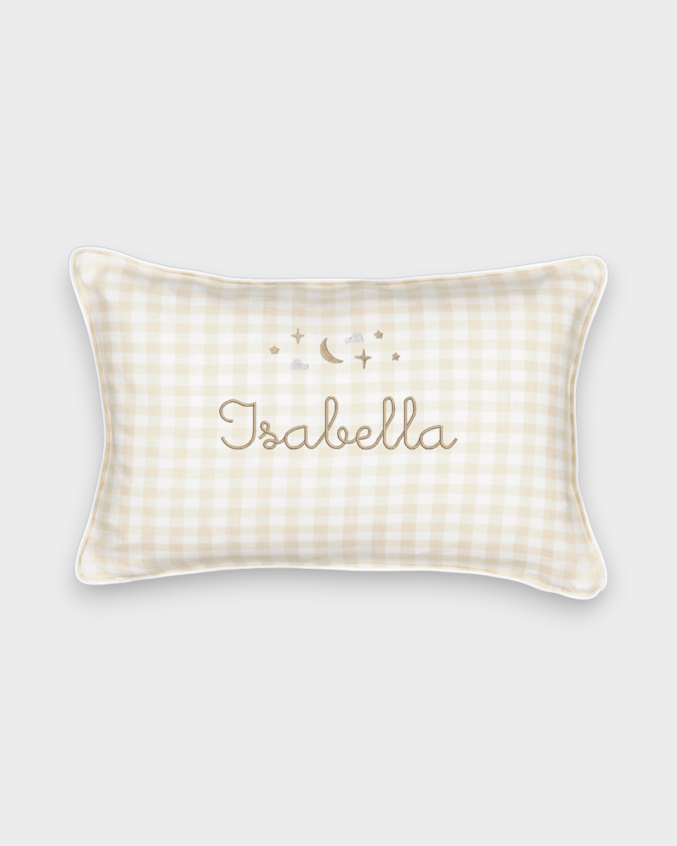 Moon and Stars Cushion - Namesake Embroidery Studio