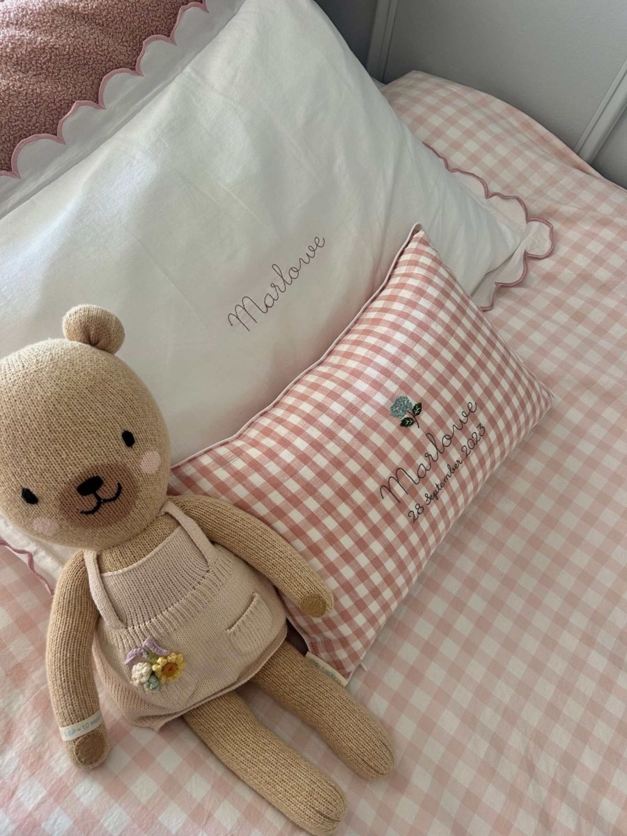 Moon and Stars Cushion - Namesake Embroidery Studio