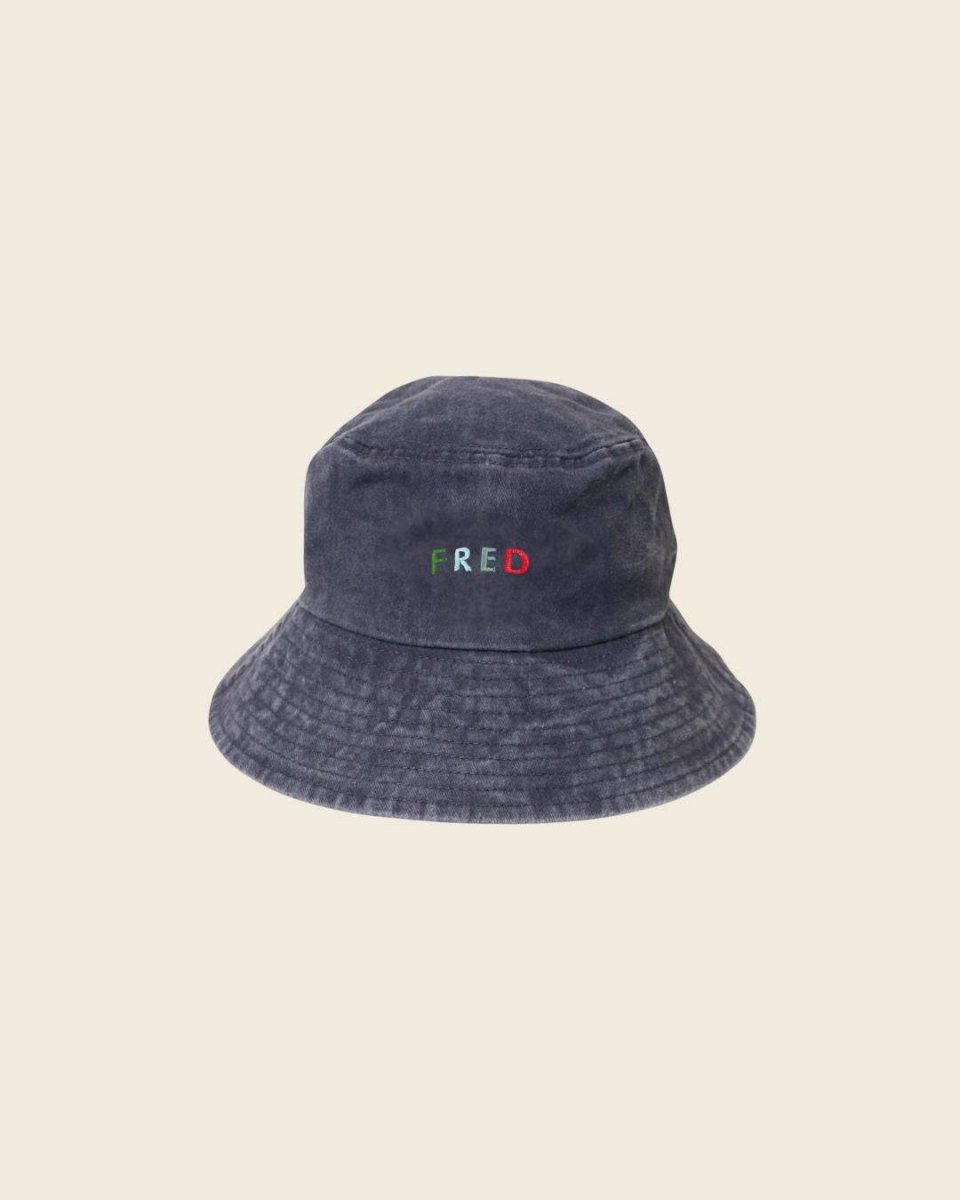 Multi - Colour Text Bucket Hat - Namesake Embroidery Studio