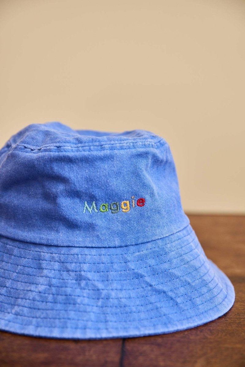 Multi-Colour Text Bucket Hat