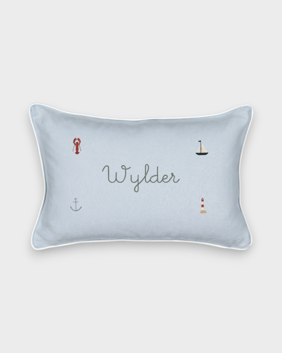 Nautical Cushion - Namesake Embroidery Studio