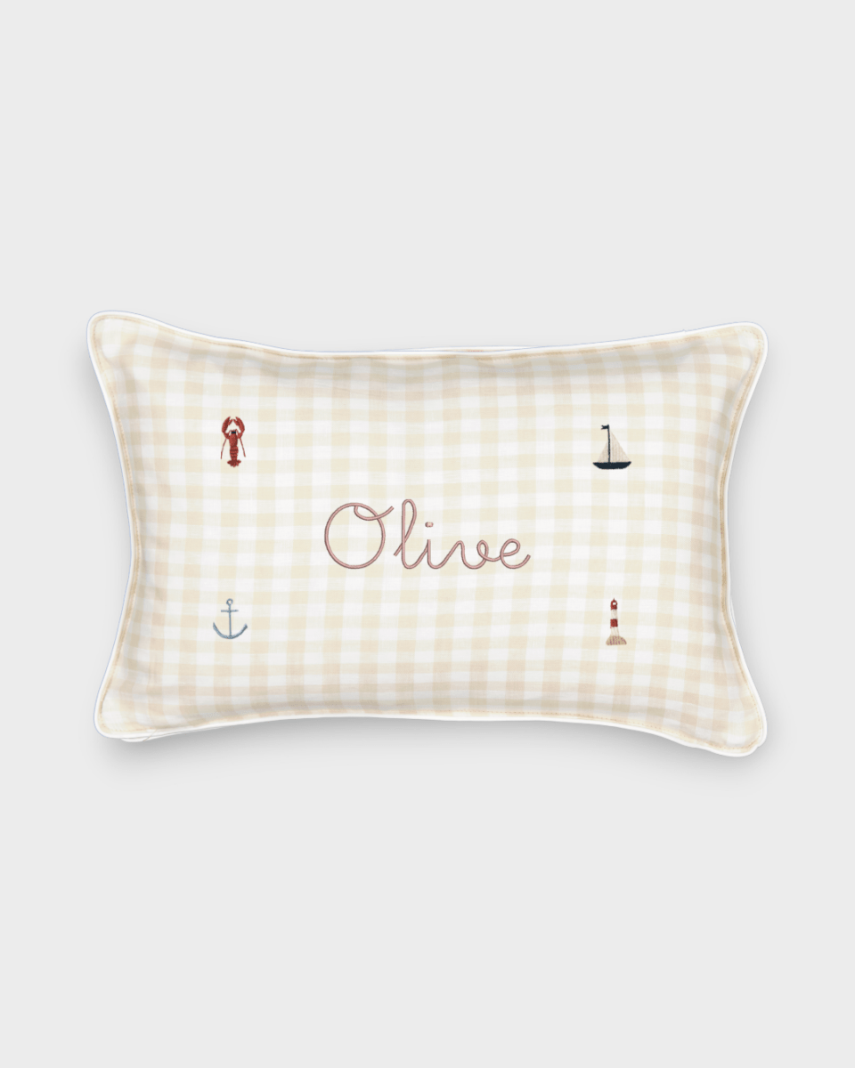 Nautical Cushion - Namesake Embroidery Studio