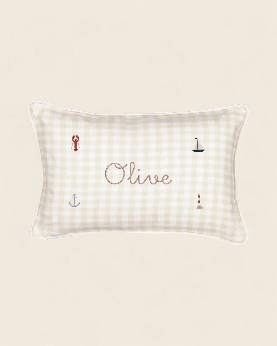 Nautical Cushion - Namesake Embroidery Studio