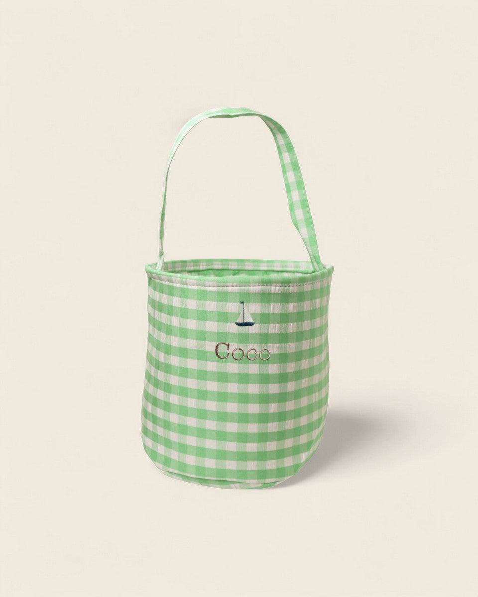 Personalised Easter Bucket - Sailboat - Namesake Embroidery Studio