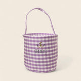 Personalised Storage Bucket - Bunny and Carrots - Namesake Embroidery Studio