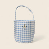Personalised Storage Bucket - Bunny and Carrots - Namesake Embroidery Studio