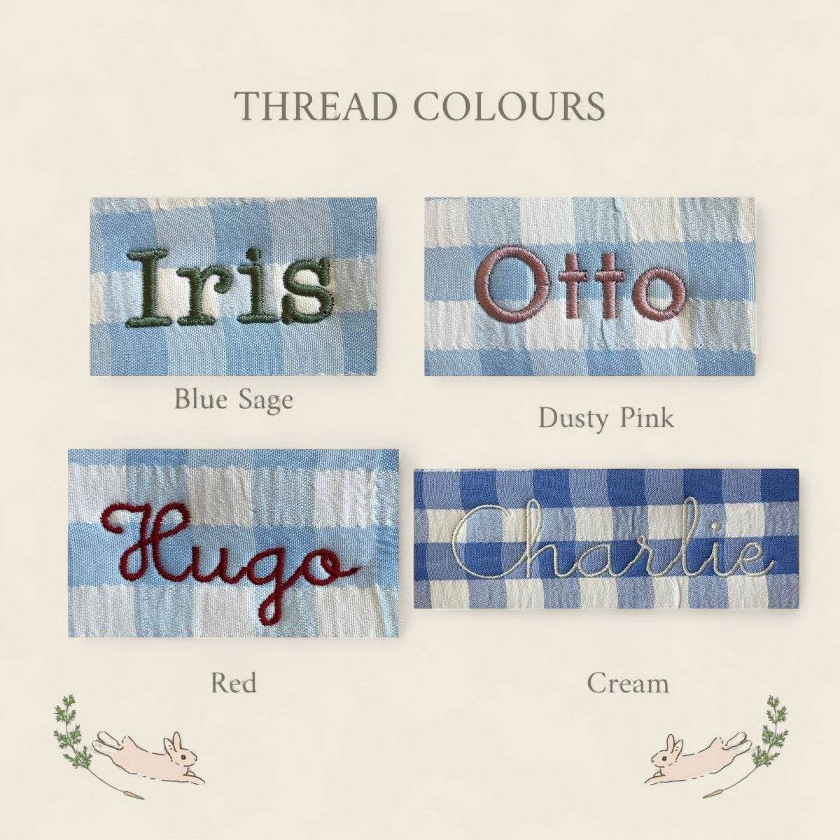 Personalised Storage Bucket - Hydrangea - Namesake Embroidery Studio