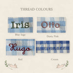 Personalised Storage Bucket - Hydrangea - Namesake Embroidery Studio