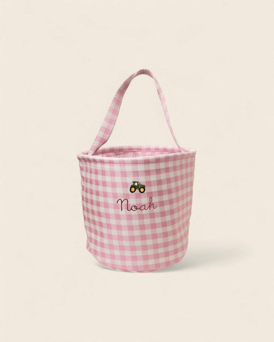Personalised Storage Bucket - Tractor - Namesake Embroidery Studio