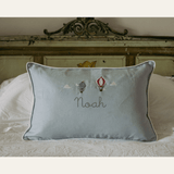 Up And Away Linen Cushion - Namesake Embroidery Studio