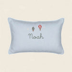 Up And Away Linen Cushion - Namesake Embroidery Studio