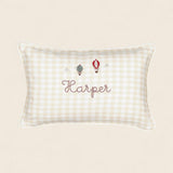 Up And Away Linen Cushion - Namesake Embroidery Studio